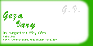 geza vary business card